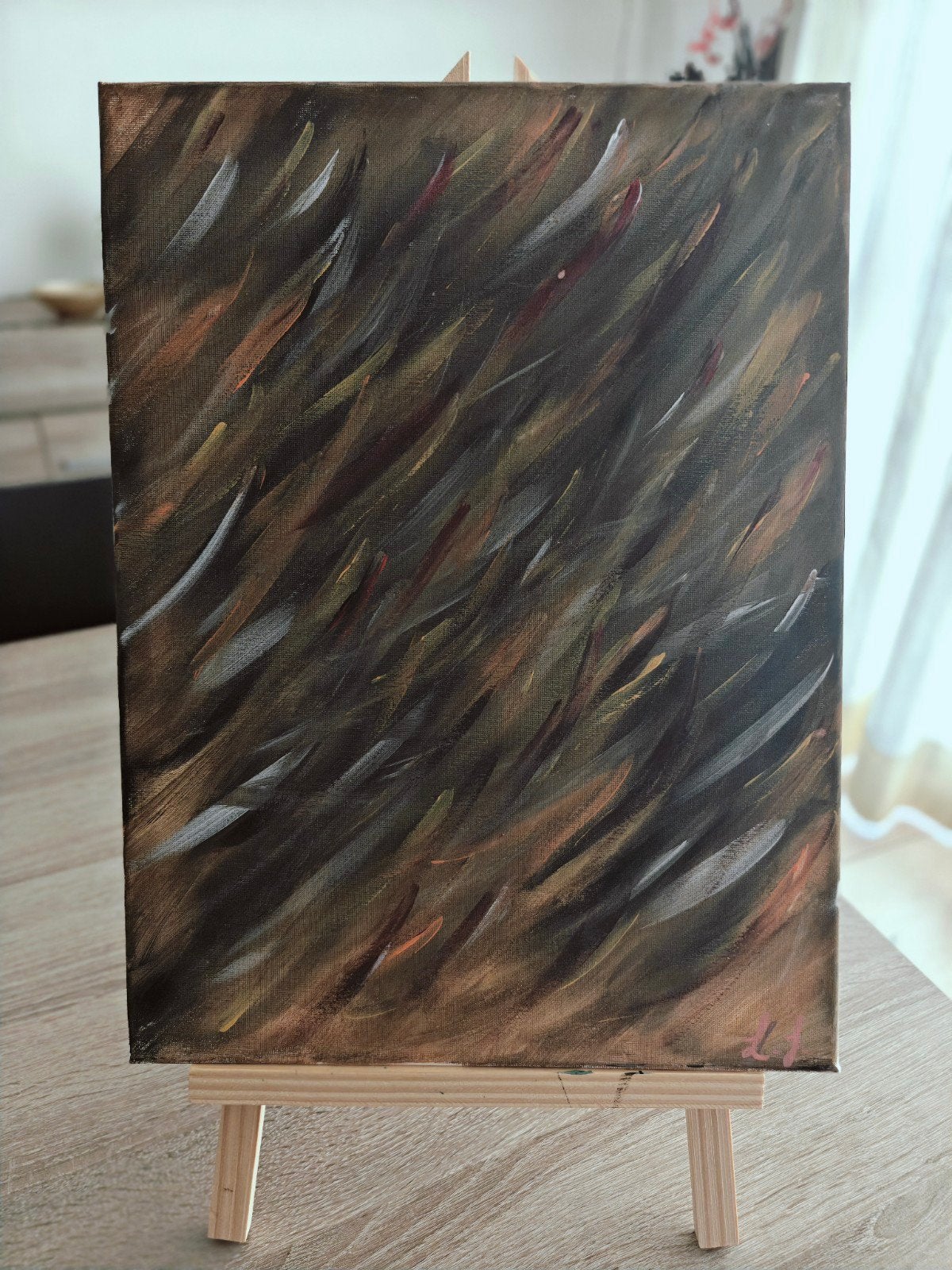 Origineel abstract schilderij op canvas, handgeschilderd, Enlèvement ou Envoi