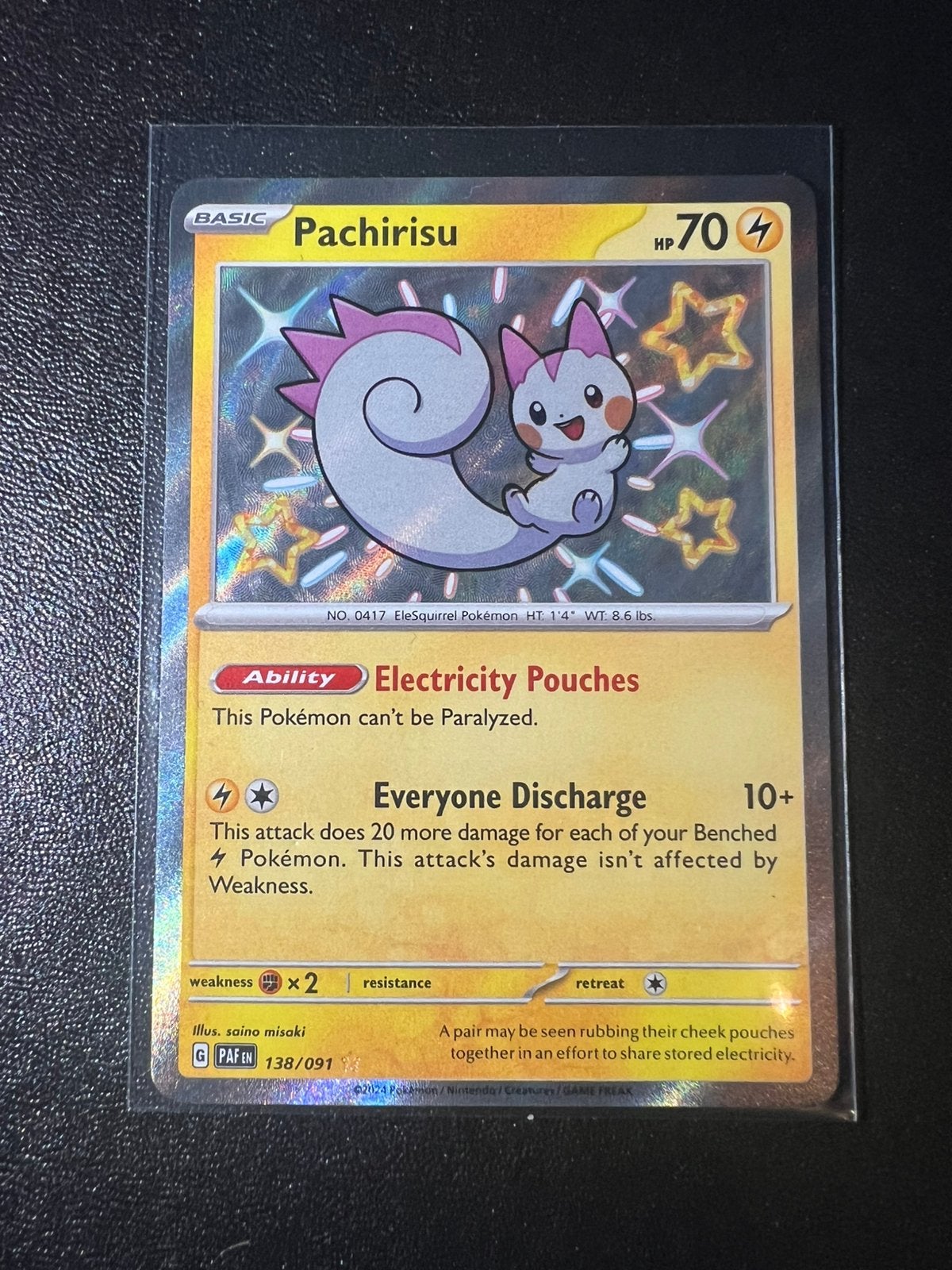 Paldean fates Pachirisu 138, Ophalen of Verzenden, Zo goed als nieuw