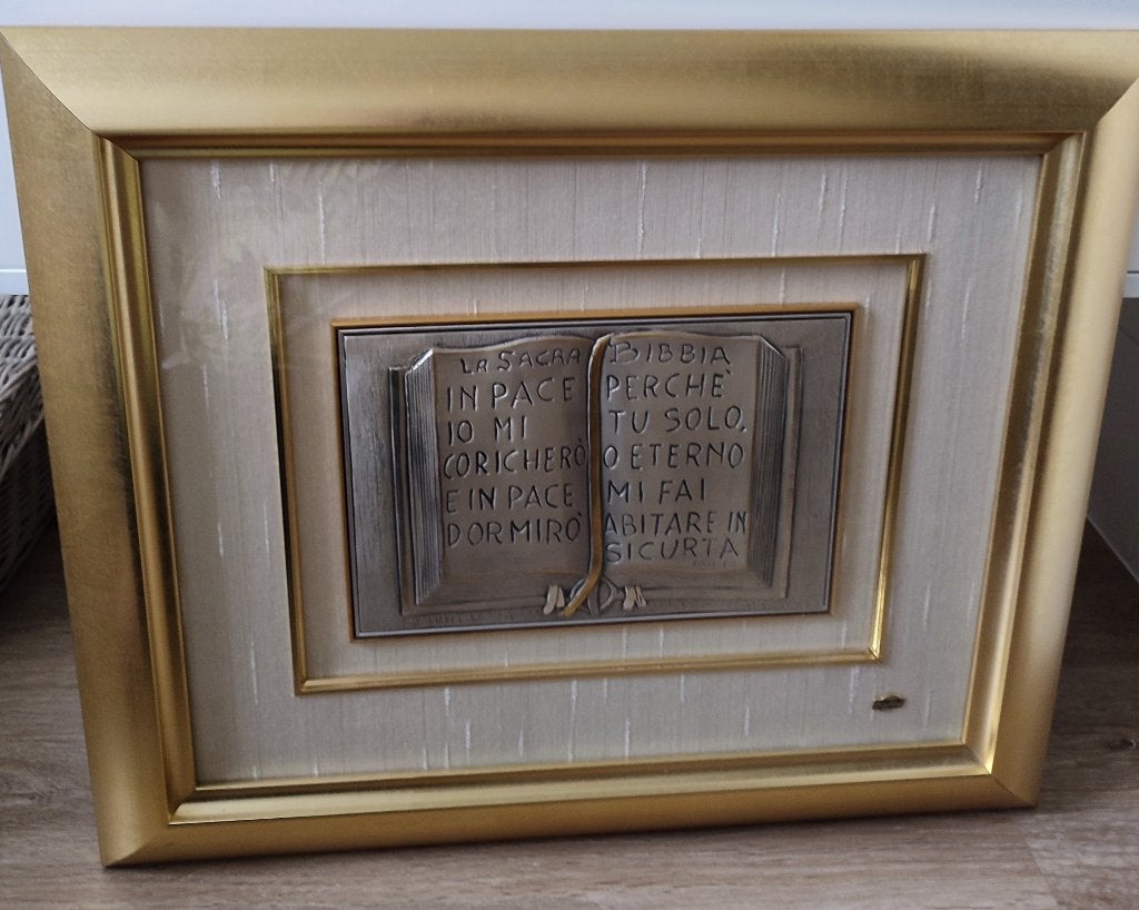 Grande décoration murale La Sacra Bibbia (Bible), Enlèvement ou Envoi, Comme neuf, Autres types, Christianisme | Catholique
