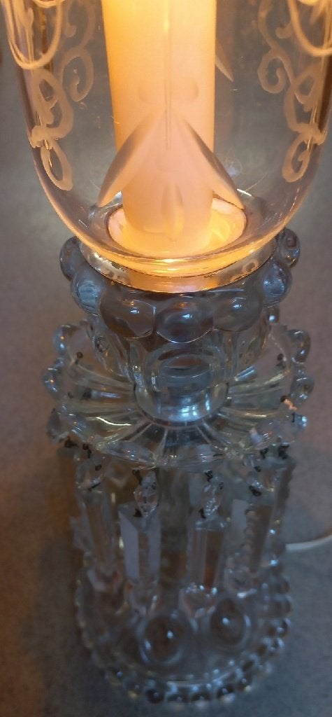 lampe de table en cristal de style Baccarat., Antiquités & Art, Enlèvement