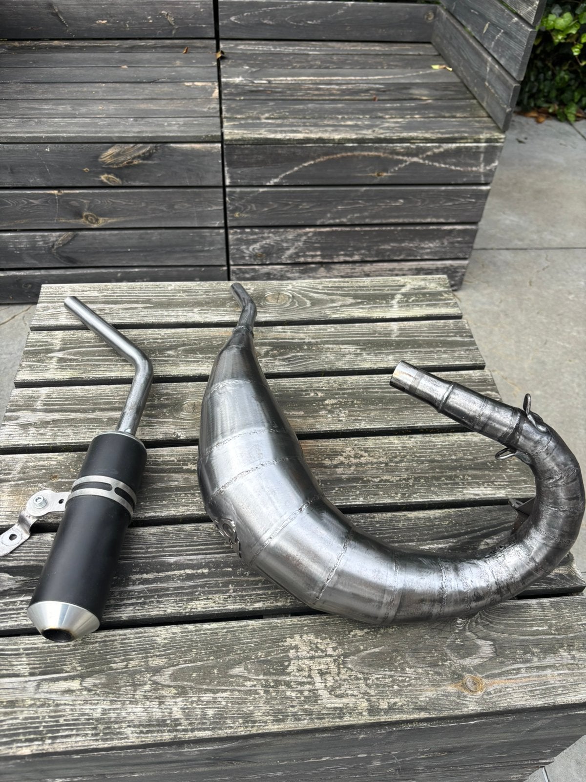 Dbr 50-70 cc uitlaat, Fietsen en Brommers, Ophalen, Gebruikt