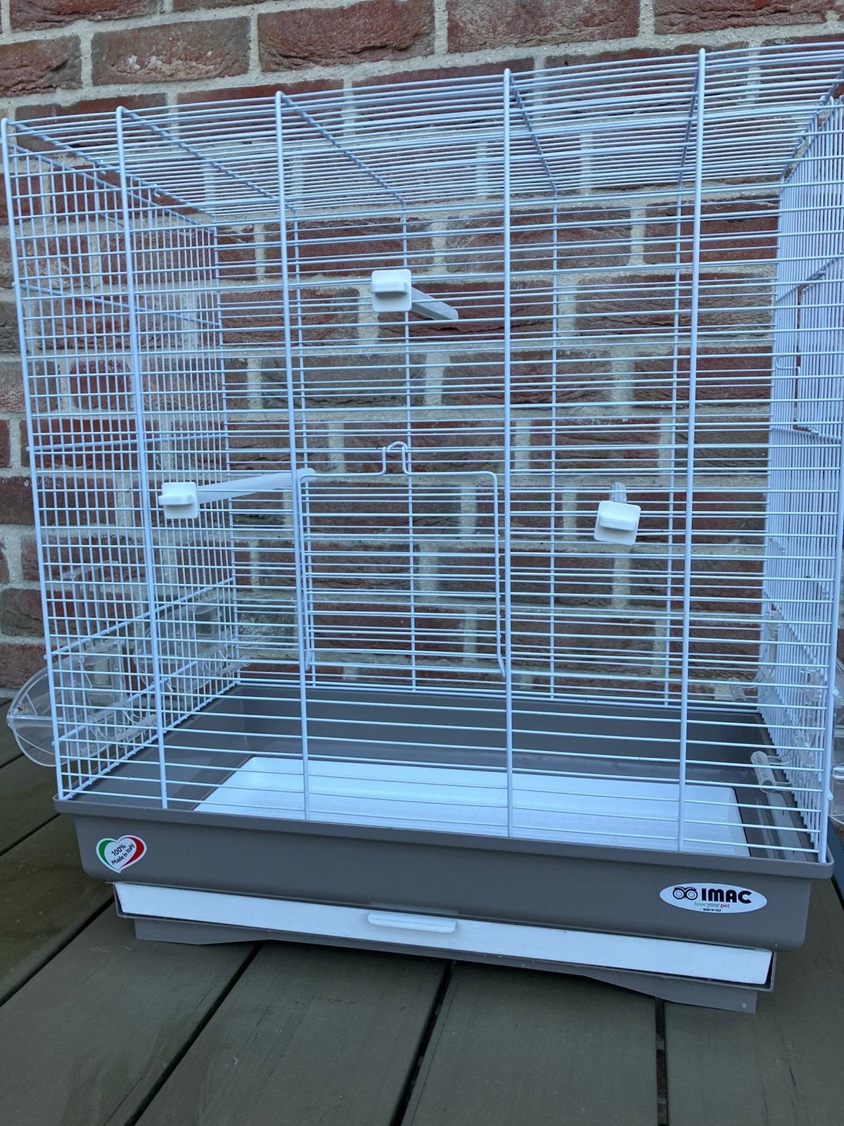 WITTE VOGELKOOI IMAC VOOR KANARIE-PARKIET NU 48 EURO, Ophalen, Zo goed als nieuw, Overige materialen, Vogelkooi