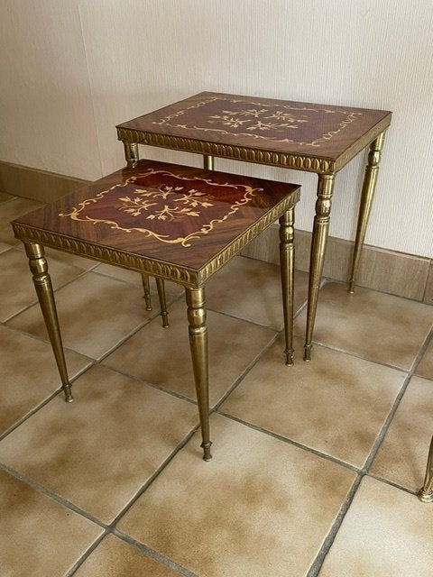 Ensemble de tables d'appoint, Vintage, Carré, Enlèvement, Utilisé