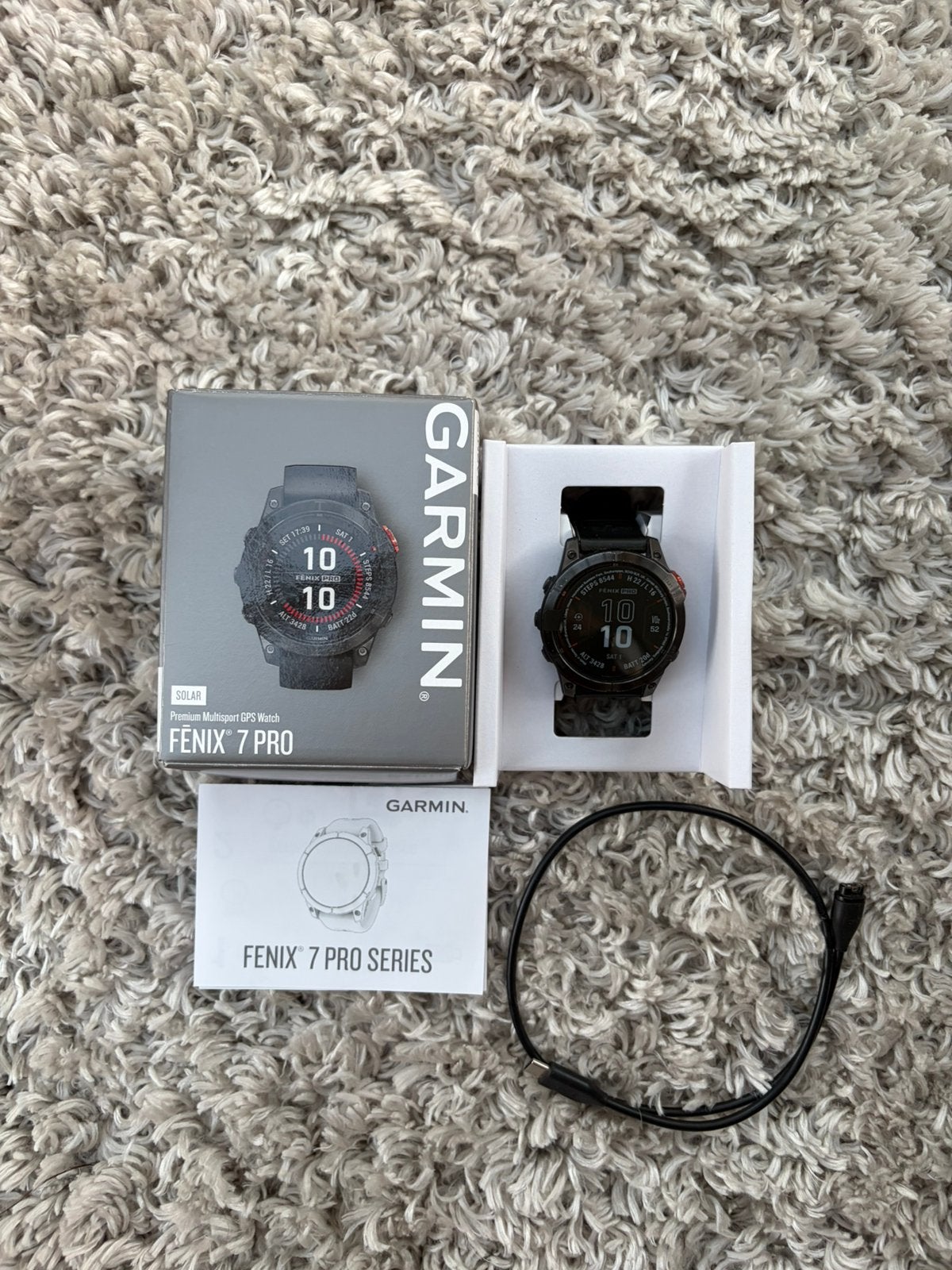 Montre sport - Garmin Fenix 7 Pro Solar - Noir, Enlèvement ou Envoi, Comme neuf