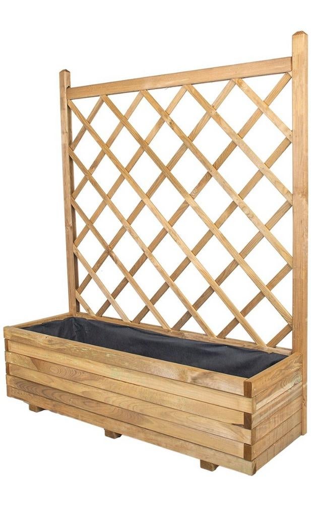 Nieuw: Plantenbak met klimrek & worteldoek. Nieuwprijs € 107, Ophalen