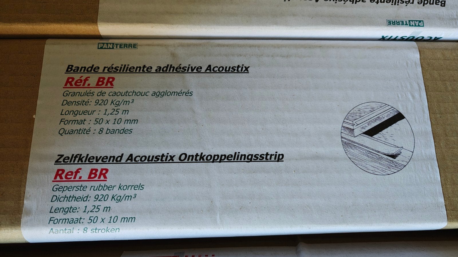 Acoustix ontkoppeling strip, Doe-het-zelf en Bouw, Ophalen, Nieuw