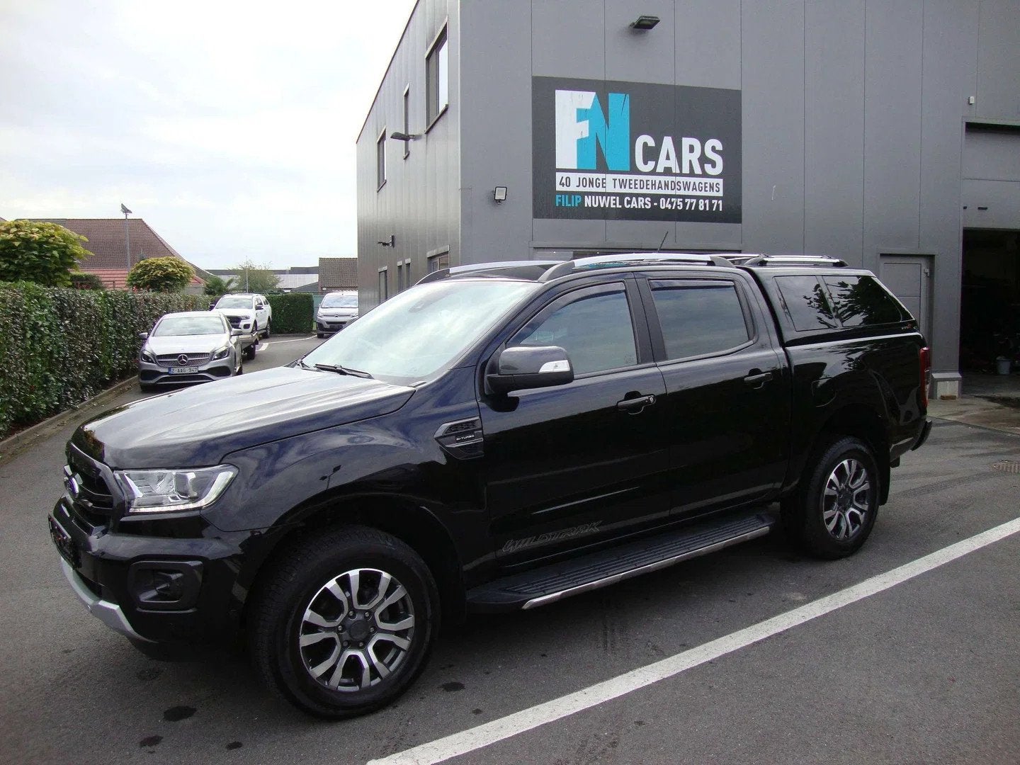 Ford Ranger 212pk, zwart, leder, 28.843 + btw, 2023, camera,, Cuir, Achat, Entreprise, Noir