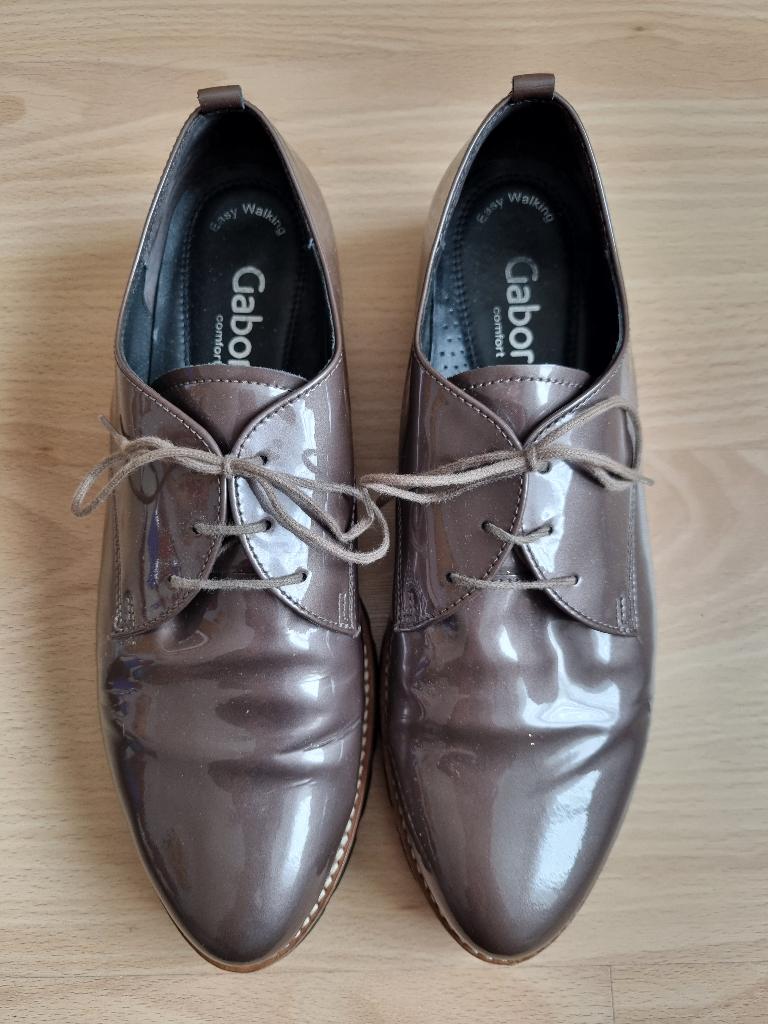 Chaussures à lacets en bronze - Gabor - taille 40, Enlèvement ou Envoi, Autres couleurs, Gabor, Porté