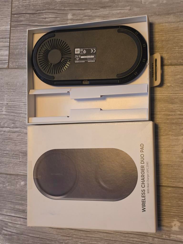 Samsung Wireless Charger Duo Pad EP-P5200 with box, Ophalen of Verzenden, Gebruikt, Samsung
