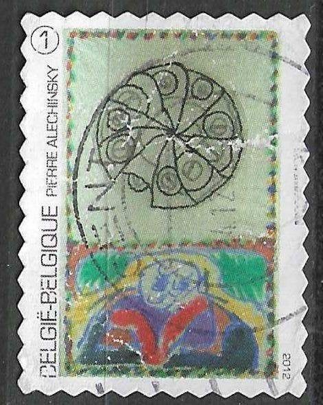 Belgie 2012 - Yvert 4229 /OBP 4249 - Pierre Alechinsky (ST), Postzegels en Munten, Verzenden, Gestempeld, Gestempeld, Kunst