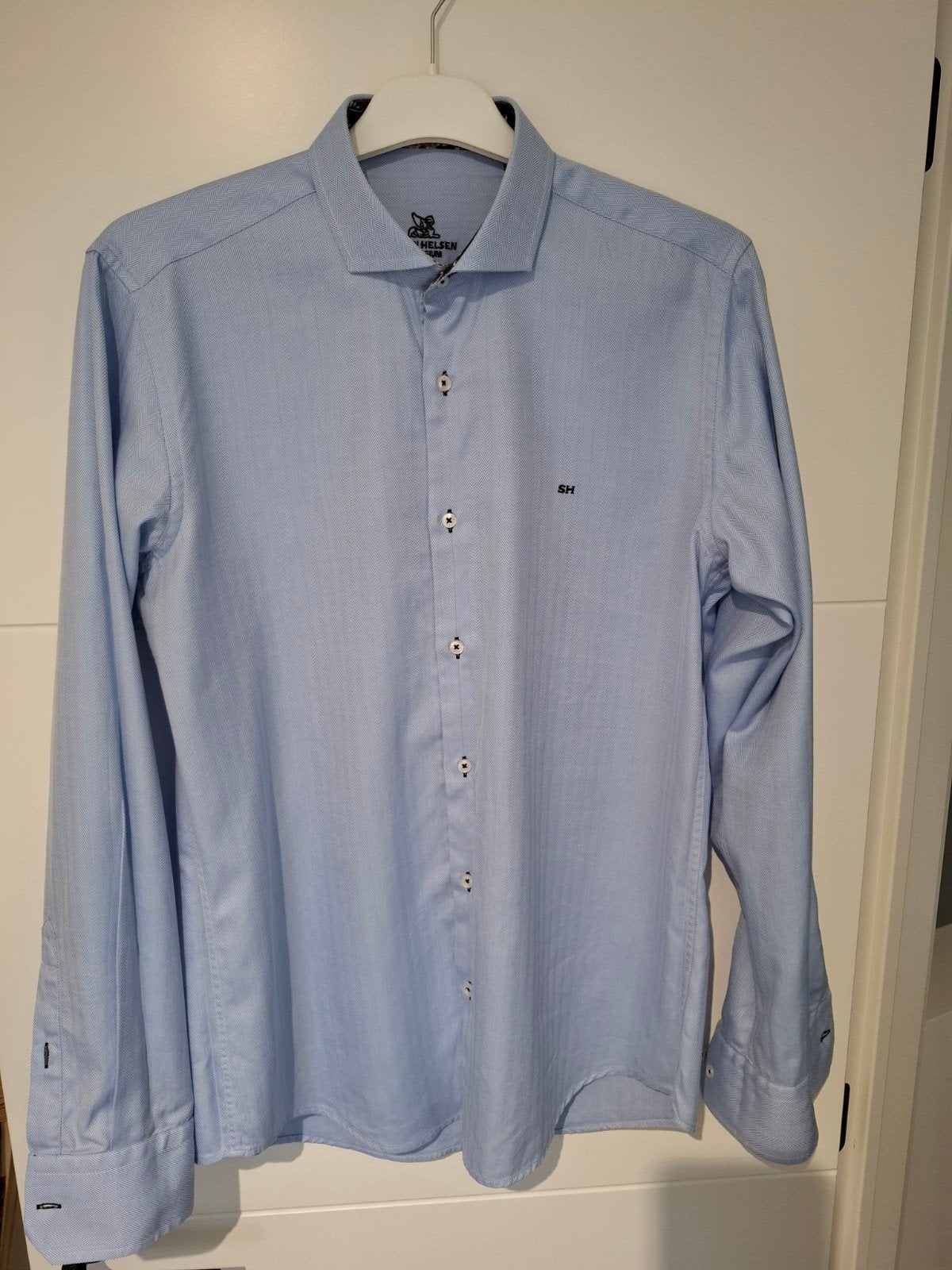 Hemd Stijn Helsen lichtblauw maat medium (39/40), Blauw, Stijn Helsen, Zo goed als nieuw, Halswijdte 39/40 (M)