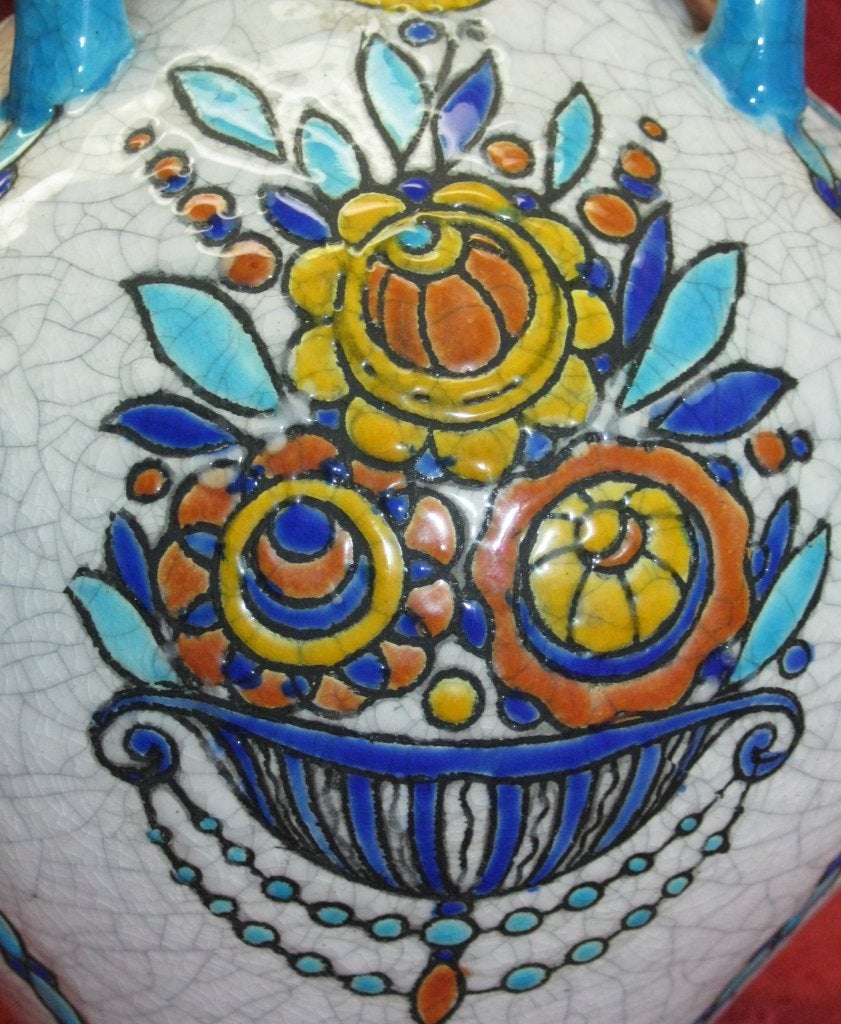 Boch Frs Keramis, décor Catteau, émaux - art deco., Ophalen