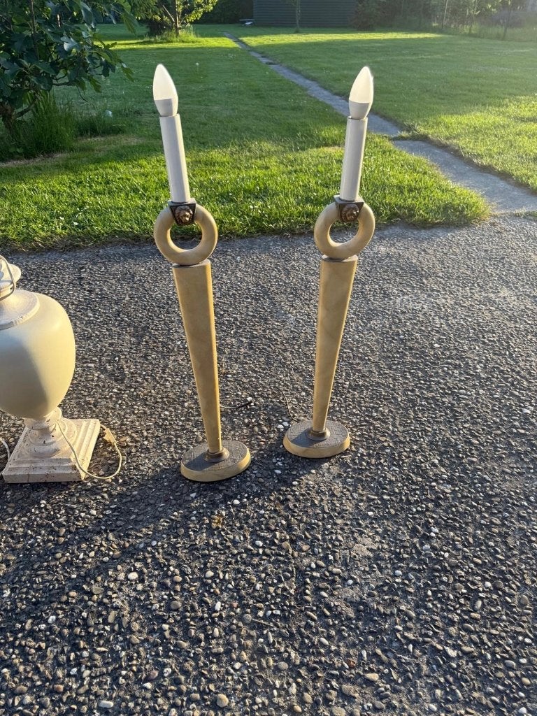 Set Design Kandelaar Tafellampen met Leeuwenkop Medaillon, Ophalen