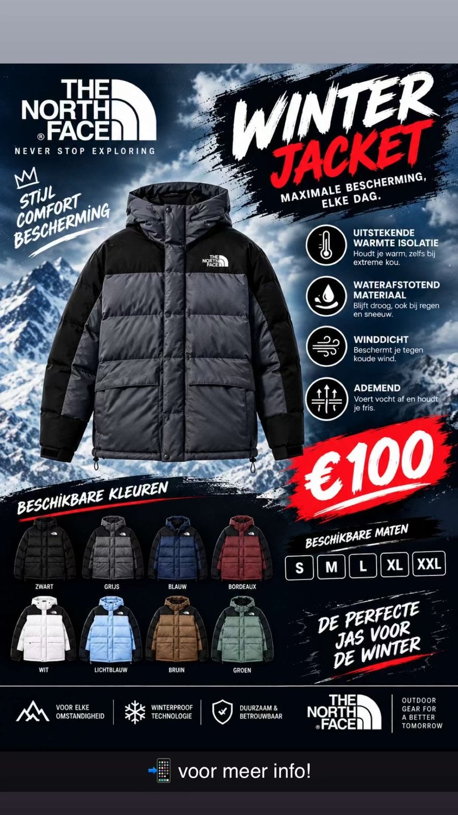 The North Face Himalayan, Kleding | Heren, Ophalen of Verzenden, Zo goed als nieuw