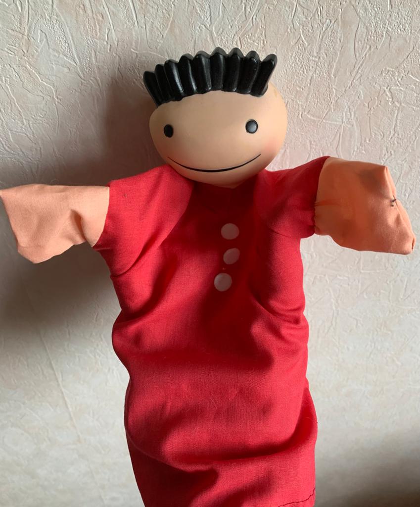 Marionnette Fanfreluche mascotte de Bob et Bobette, Enlèvement ou Envoi, Bob et Bobette, Comme neuf, Autres types