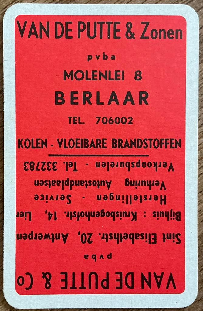 Joker VAN DE PUTTE & ZONEN/KOLEN/BRANDSTOFFEN/BERLAAR, Ophalen of Verzenden, Zo goed als nieuw, Joker(s)