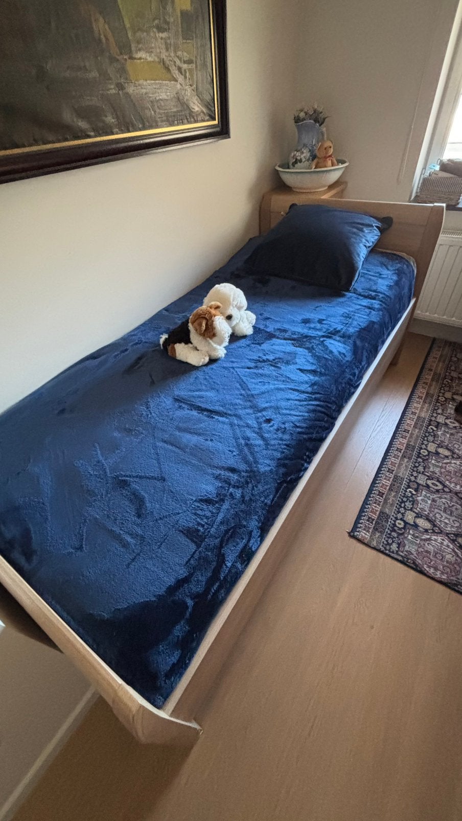 1-persoons bed 90x200 licht eiken, Huis en Inrichting, Ophalen, 90 cm, Eenpersoons, 200 cm