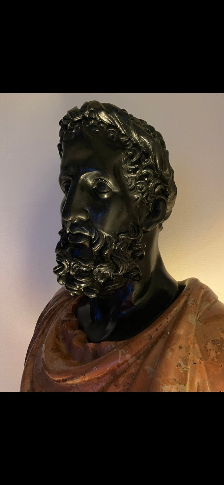 Buste figure antique sur socle, Enlèvement, Sur socle, Buste