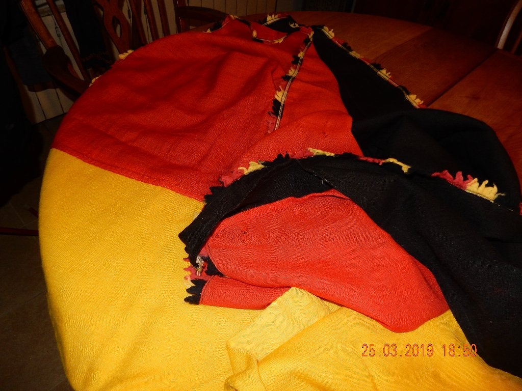Très grand drapeau belge vintage en coton 4 x 4 mètres, Enlèvement ou Envoi