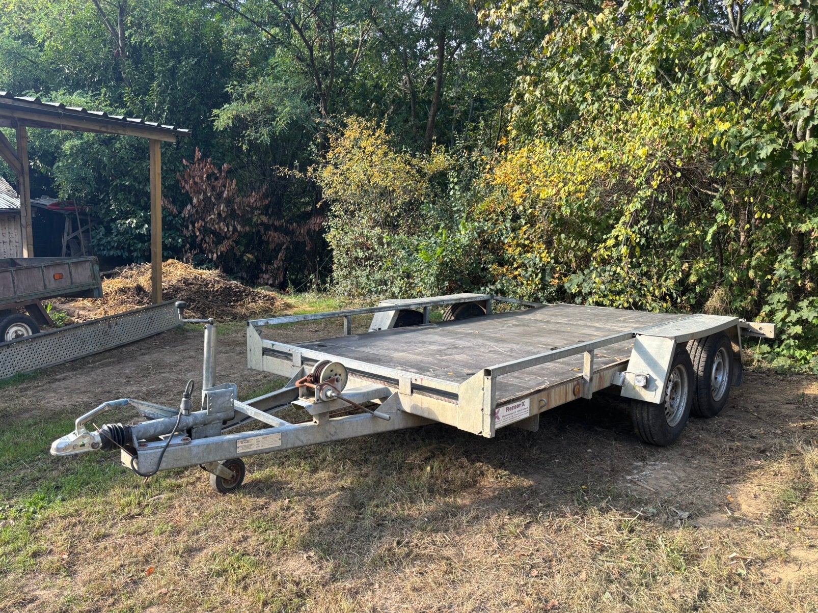 Autotransporter aanhangwagen De Ryck, Ophalen, Gebruikt