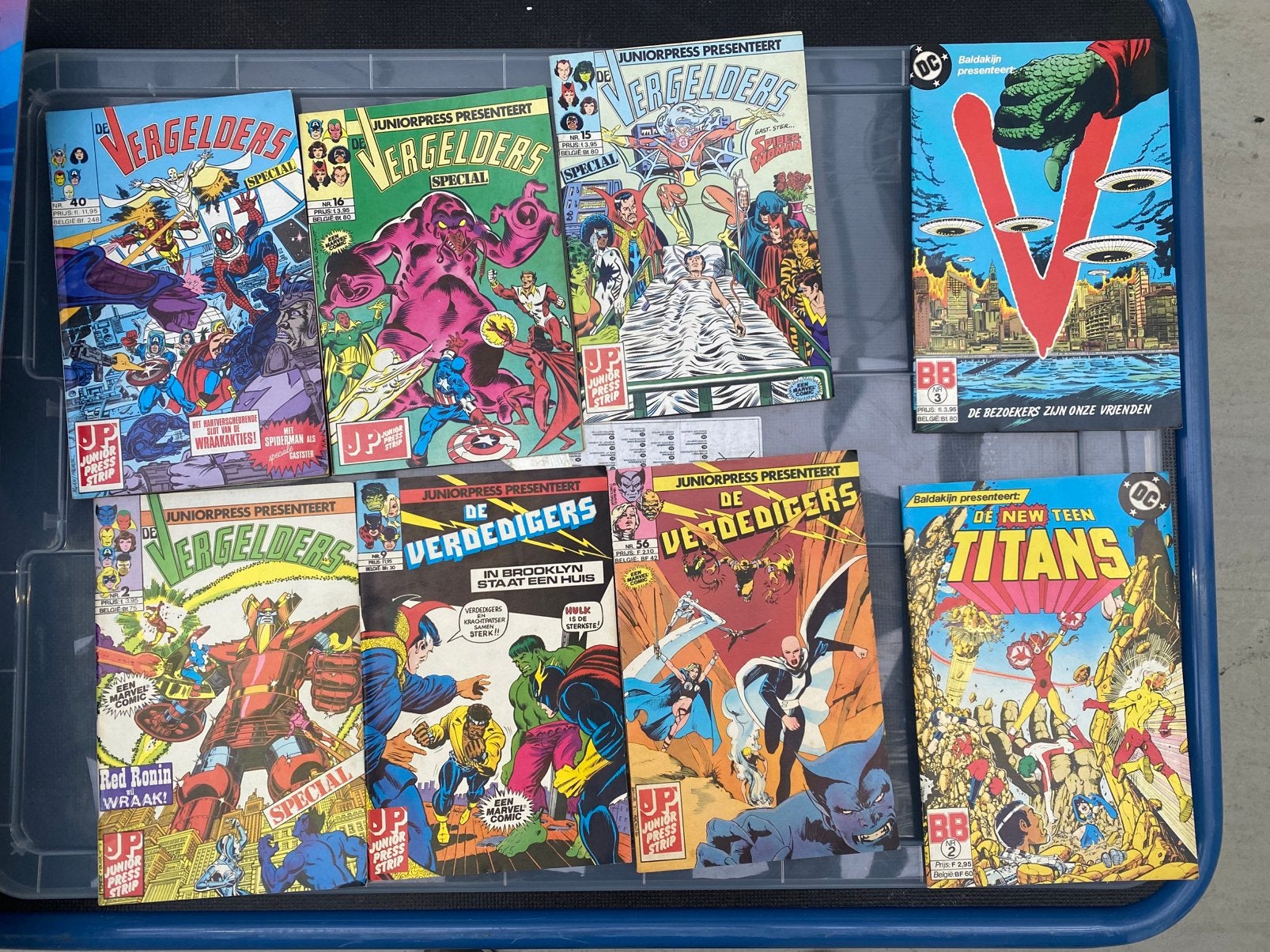 Lot Comics (73st) Marvel, DC, Spawn (Juniorpress/Baldakijn), Boeken, Meerdere comics, Ophalen, Zo goed als nieuw