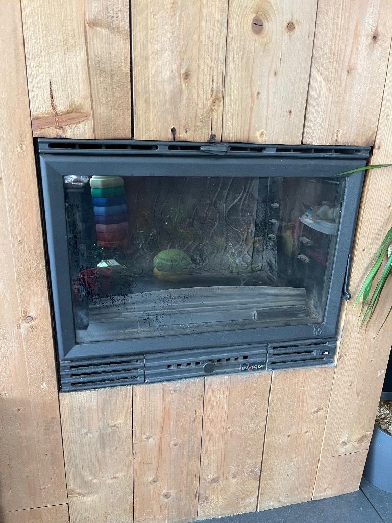 Inbouw houtkachel, Huis en Inrichting, Kachels, Ophalen, Gebruikt, Houtkachel, Inbouw