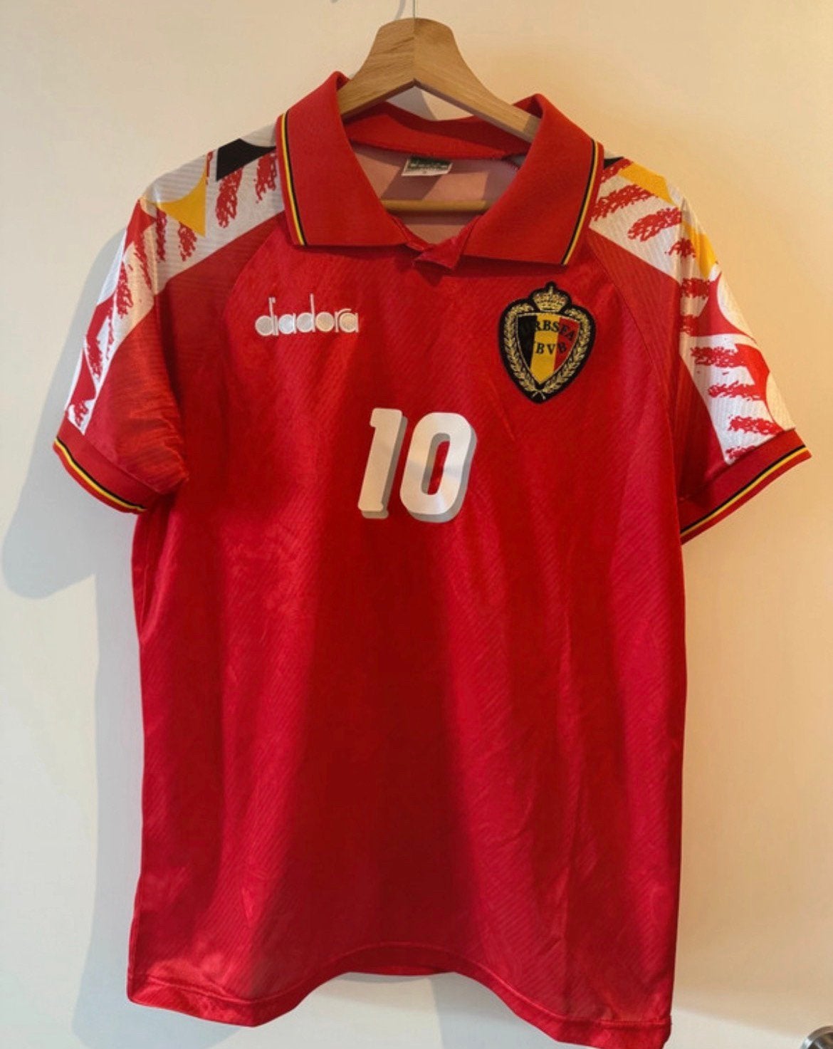 Enzo Scifo rode duivels 1994, Taille S, Enlèvement, Comme neuf, Maillot