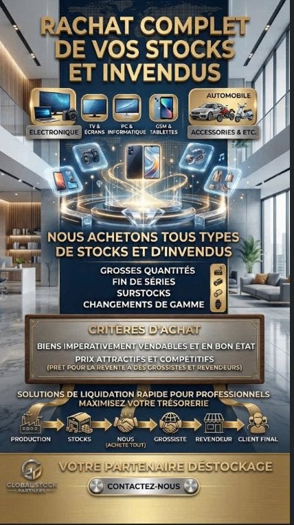 Rachat Stock Invendus Électronique Auto/Moto, GSM Multimédia, Enlèvement
