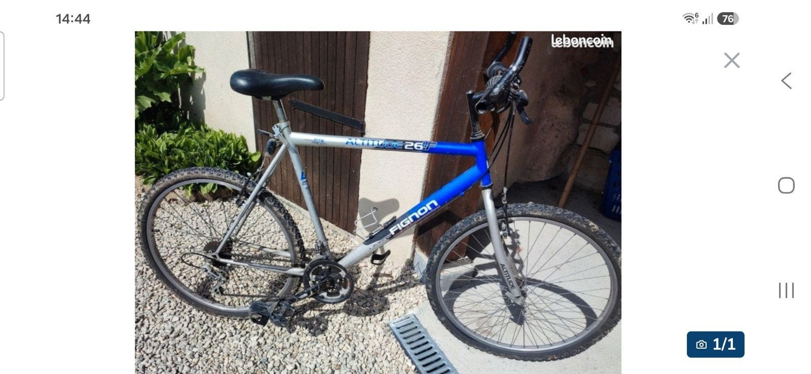 vélo Laurent fignon 26" modèle Altitude, Vélos & Vélomoteurs, Frein sur jante, 57 à 61 cm, Comme neuf, Enlèvement