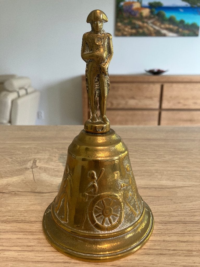 Cloche de table ancienne en cuivre avec Napoléon, Enlèvement ou Envoi, Cuivre