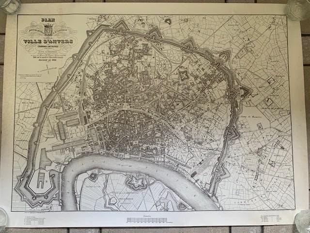 historische kaarten, Boeken, Atlassen en Landkaarten, Overige typen, 1800 tot 2000, België, Ophalen