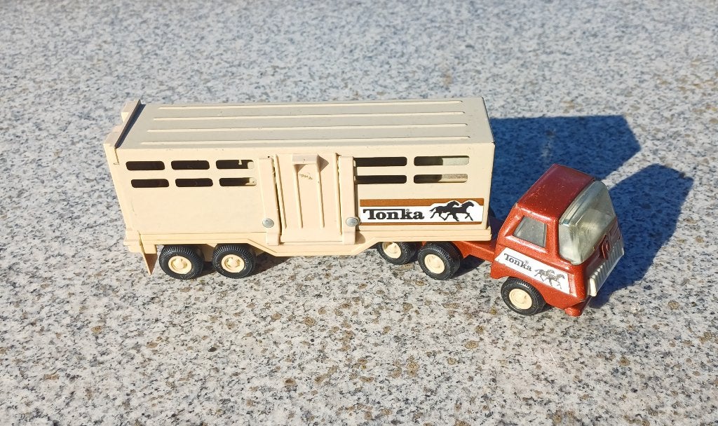 Tonka paardentrailer met vrachtwagen, Ophalen of Verzenden, Gebruikt
