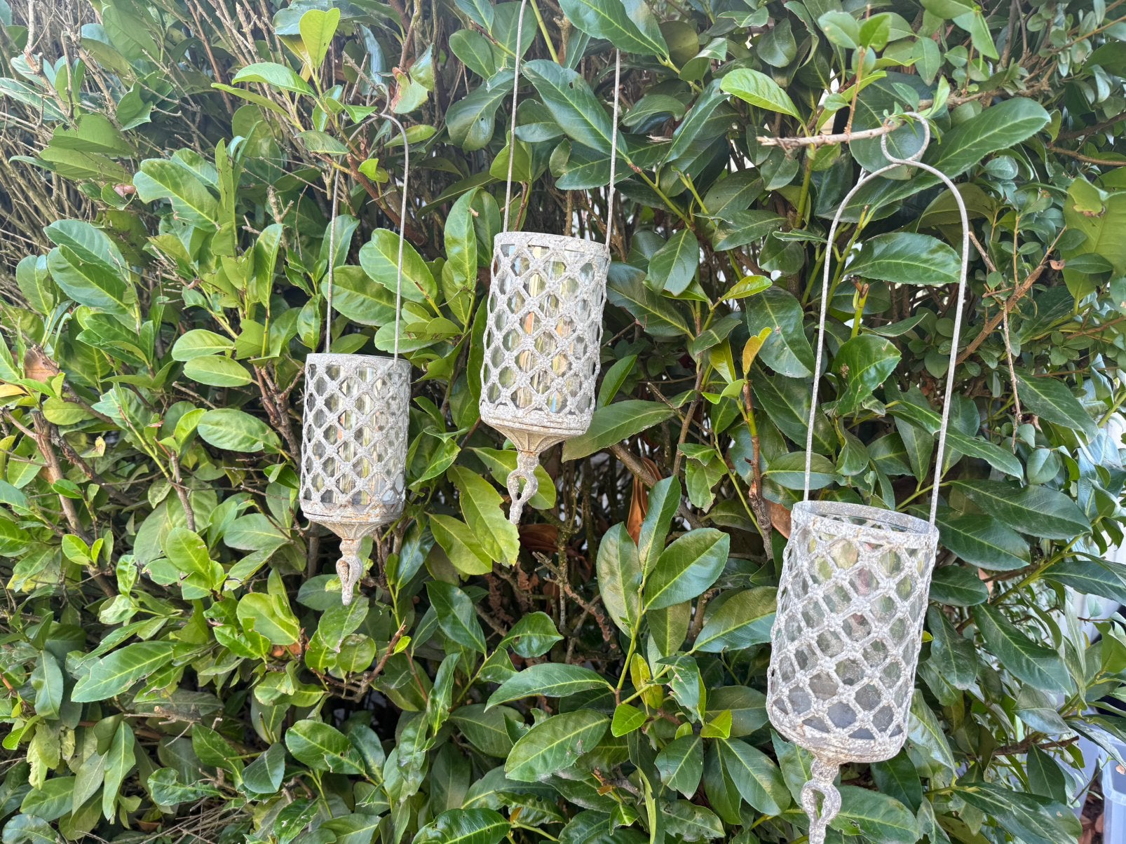 Mooie hang windlichten - met glas, Ophalen, Glas