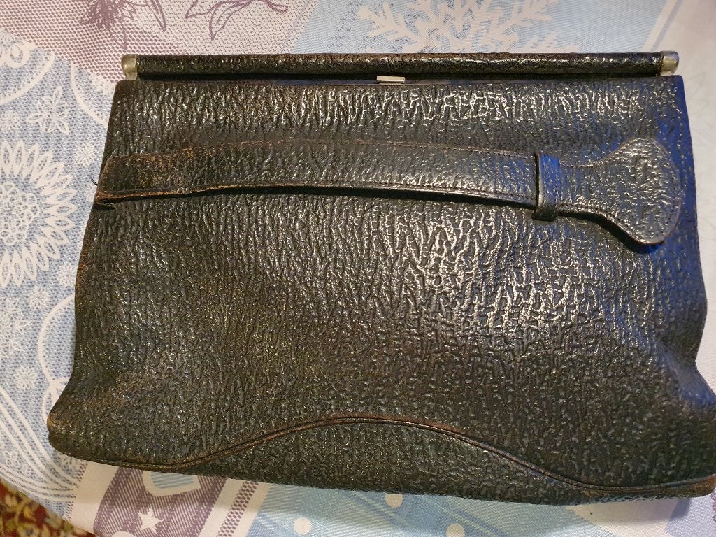 Sac à main vintage Art Déco pour femme (entre-deux-guerres), Enlèvement ou Envoi, Utilisé, Noir, Sac à main