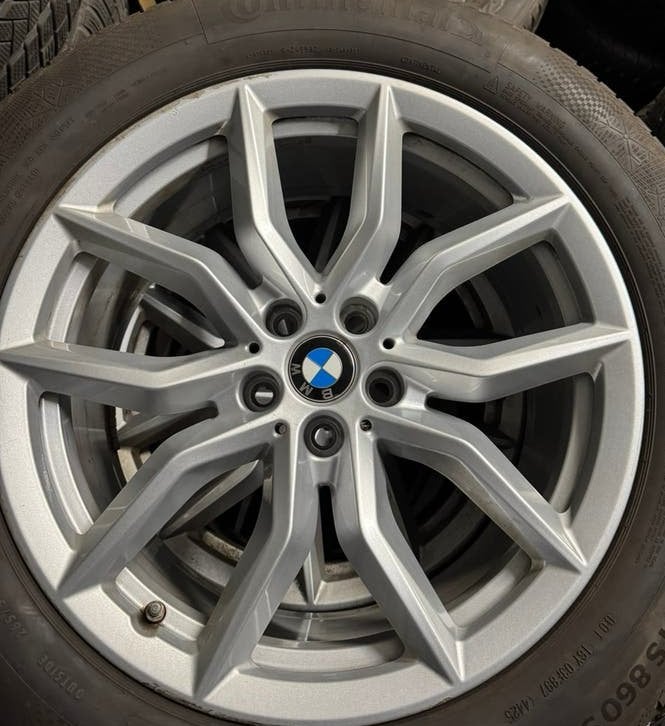4 jantes BMW X5 19” + pneus hiver Continental 265/50 R19, Winterbanden, Band(en), Ophalen, 19 inch