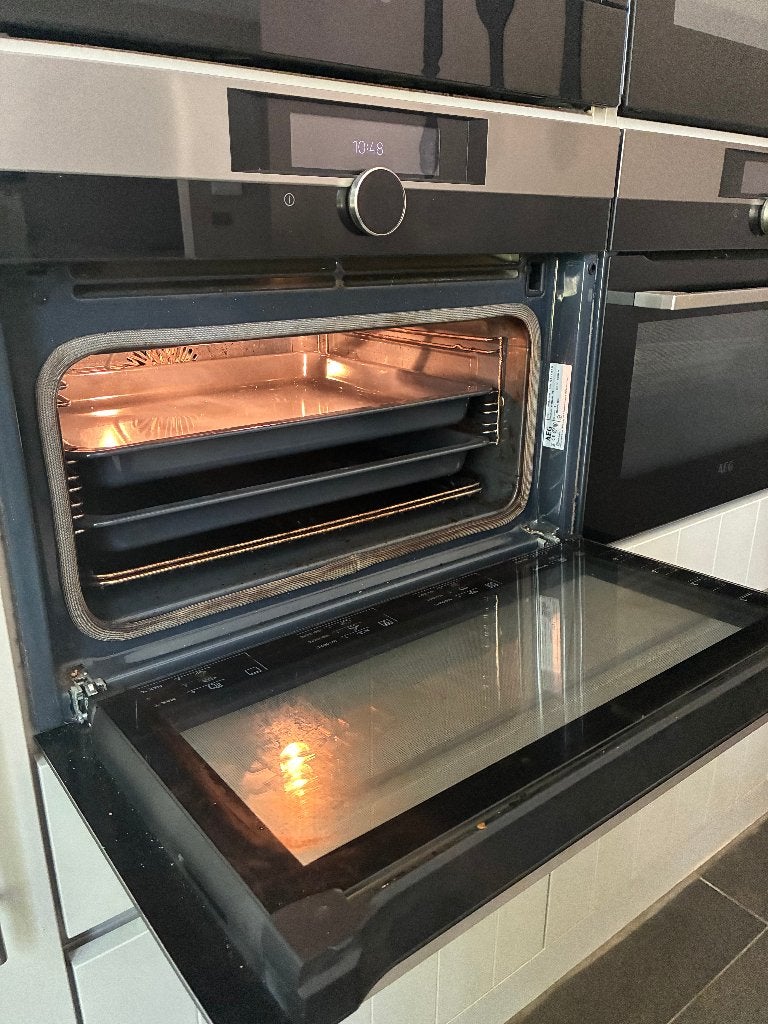 AEG inbouw zelfreinigende oven 45 cm, Ophalen, 45 tot 50 cm, Gebruikt, Oven