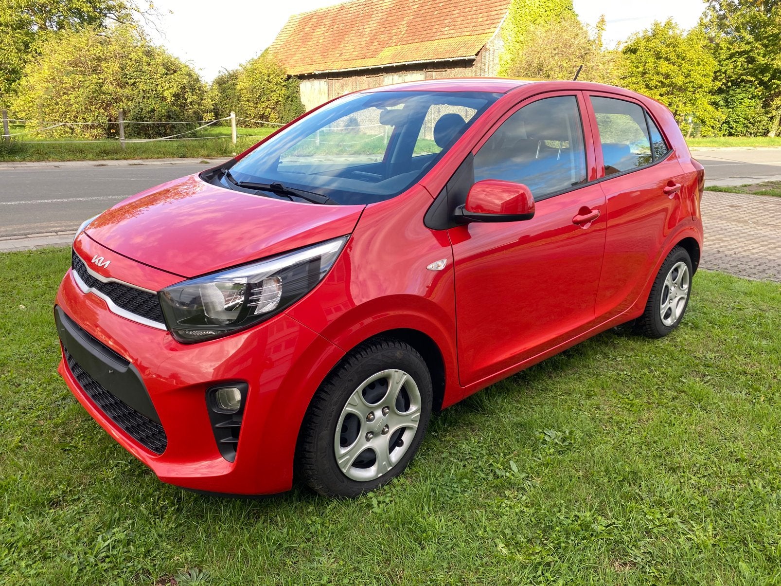 Kia Picanto 1.0 67pk 2022 65000km, Autos, Rouge, Achat, 998 cm³, Boîte manuelle