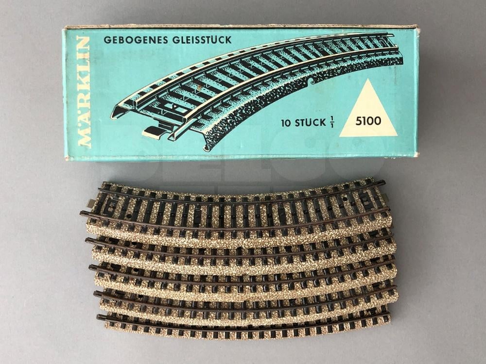 Märklin HO 5100 - 15 rails courbes (10 en boîte d'origine), Enlèvement ou Envoi, Comme neuf, Rails, Märklin
