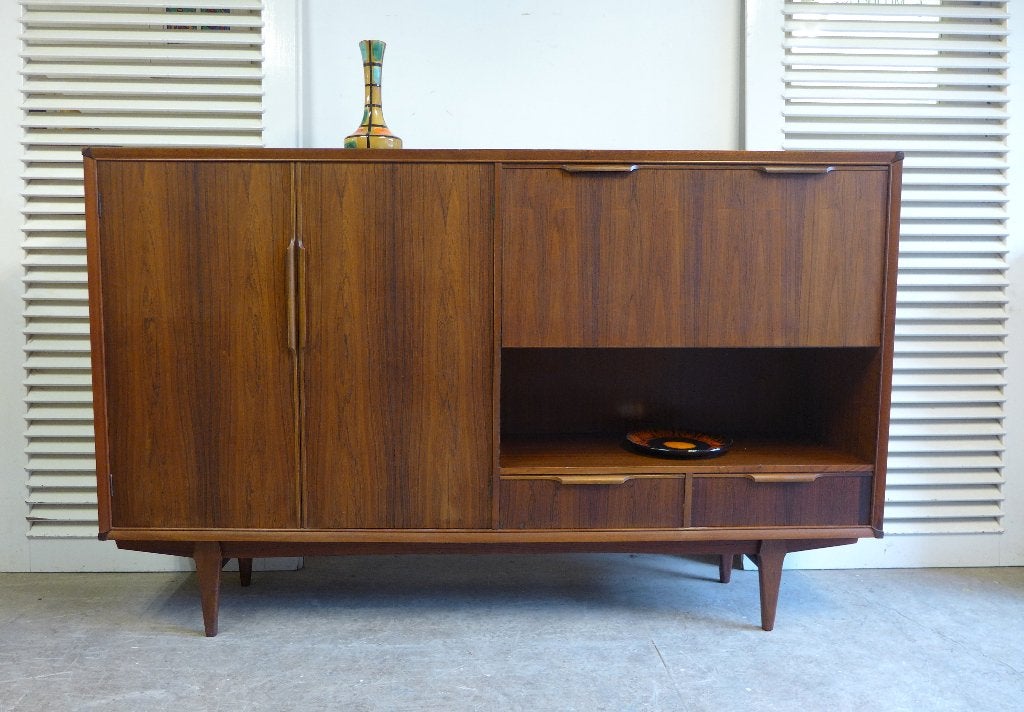 Prachtig vintage midcentury fristho highboard wandkast, Ophalen, Gebruikt, 100 tot 150 cm, 150 tot 200 cm