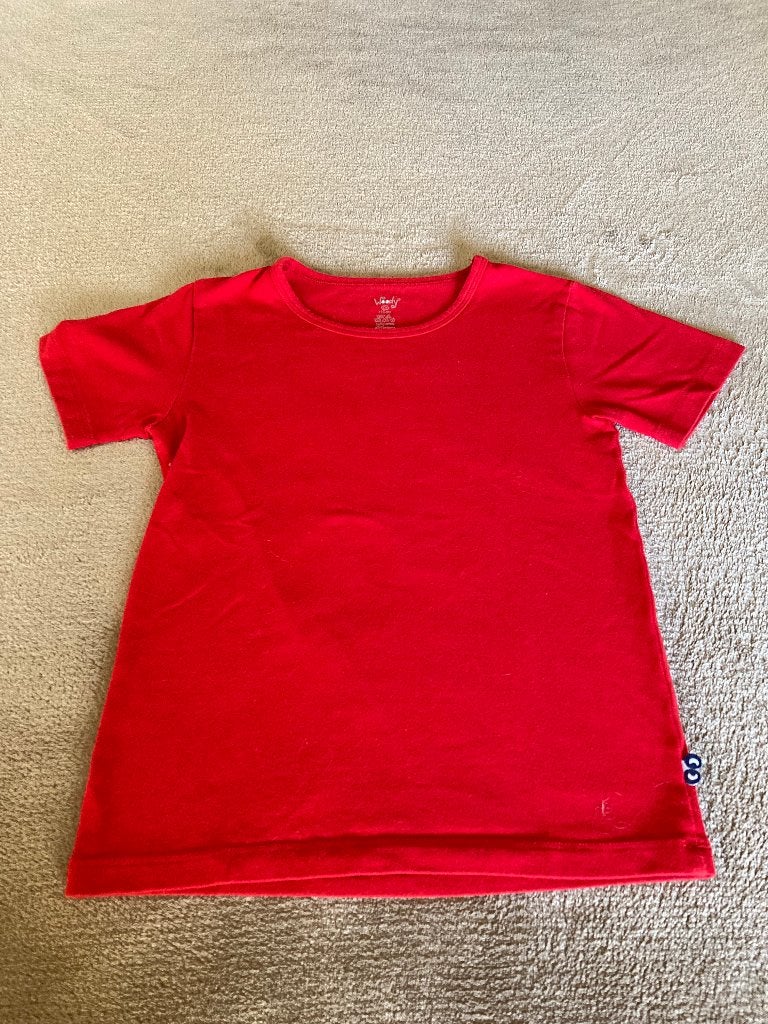 Rood onderhemdje korte mouwen, Woody, maat 116, 6 jaar, Nacht- of Onderkleding, Ophalen of Verzenden, Zo goed als nieuw, Jongen