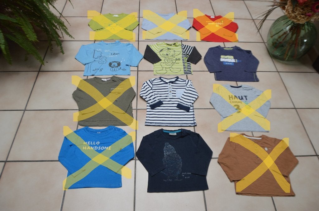 Set van T-shirts voor babyjongens met lange mouwen T86, Gebruikt, Ophalen of Verzenden, Jongetje, H&M, Obaïbi, TAO, Zara