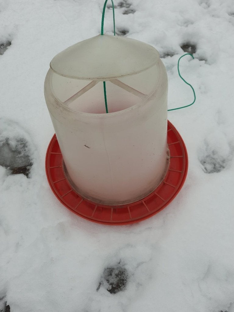 Silo pour aliments pour poulets - grand format., Animaux & Accessoires, Enlèvement, Utilisé, Abreuvement et Alimentation