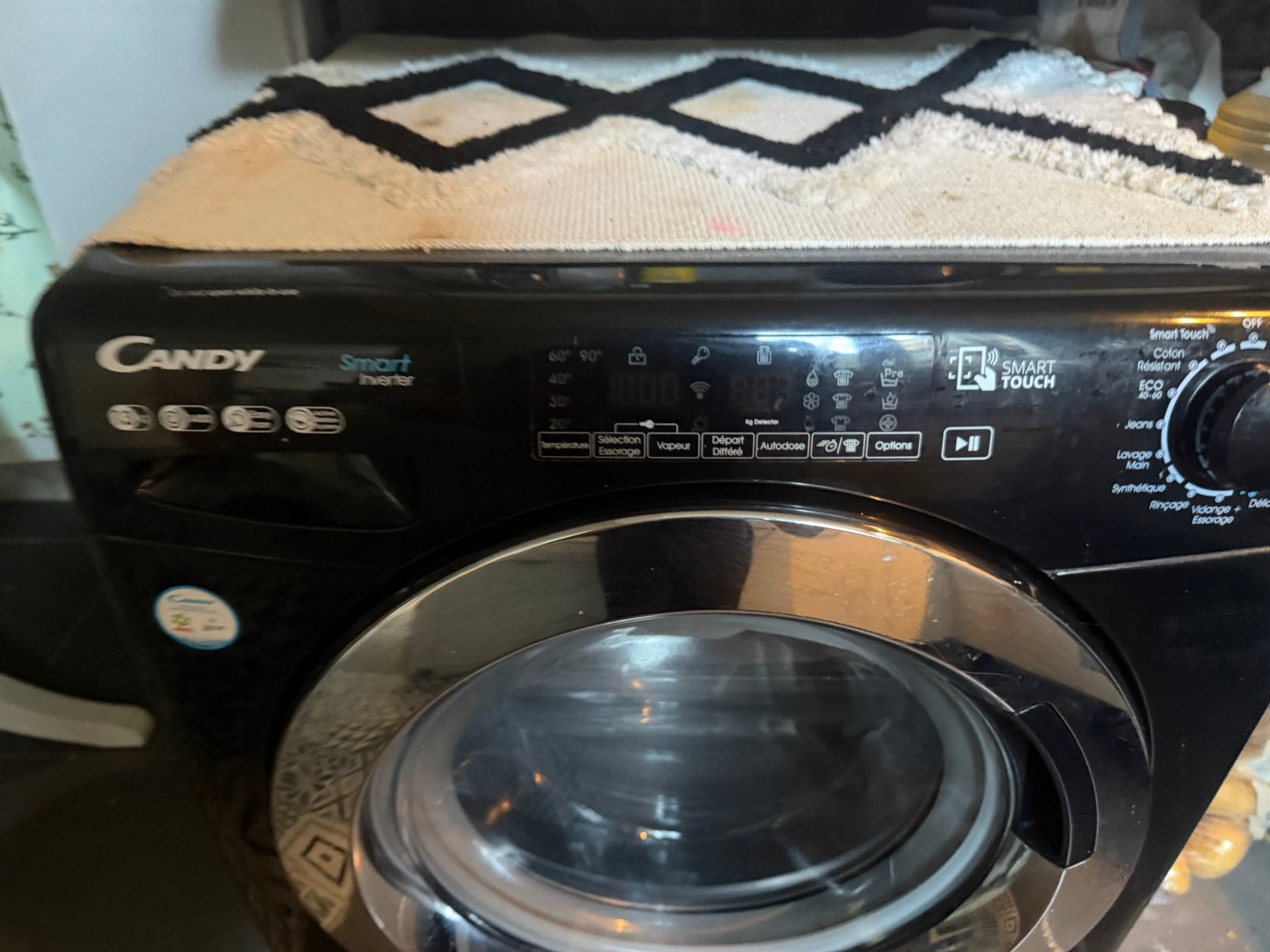 Wasmachine, Ophalen, 1200 tot 1600 toeren, Gebruikt, 8 tot 10 kg