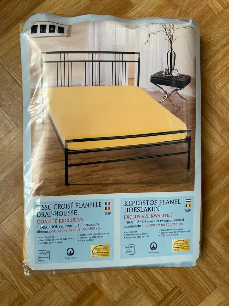 Drap housse 2 personnes, Enlèvement, Comme neuf