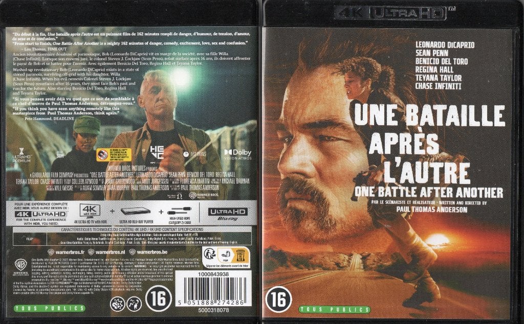 une bataille apres l’autre (4k ultra-hd) neuf, Thrillers et Policier, Enlèvement ou Envoi, Film, Comme neuf