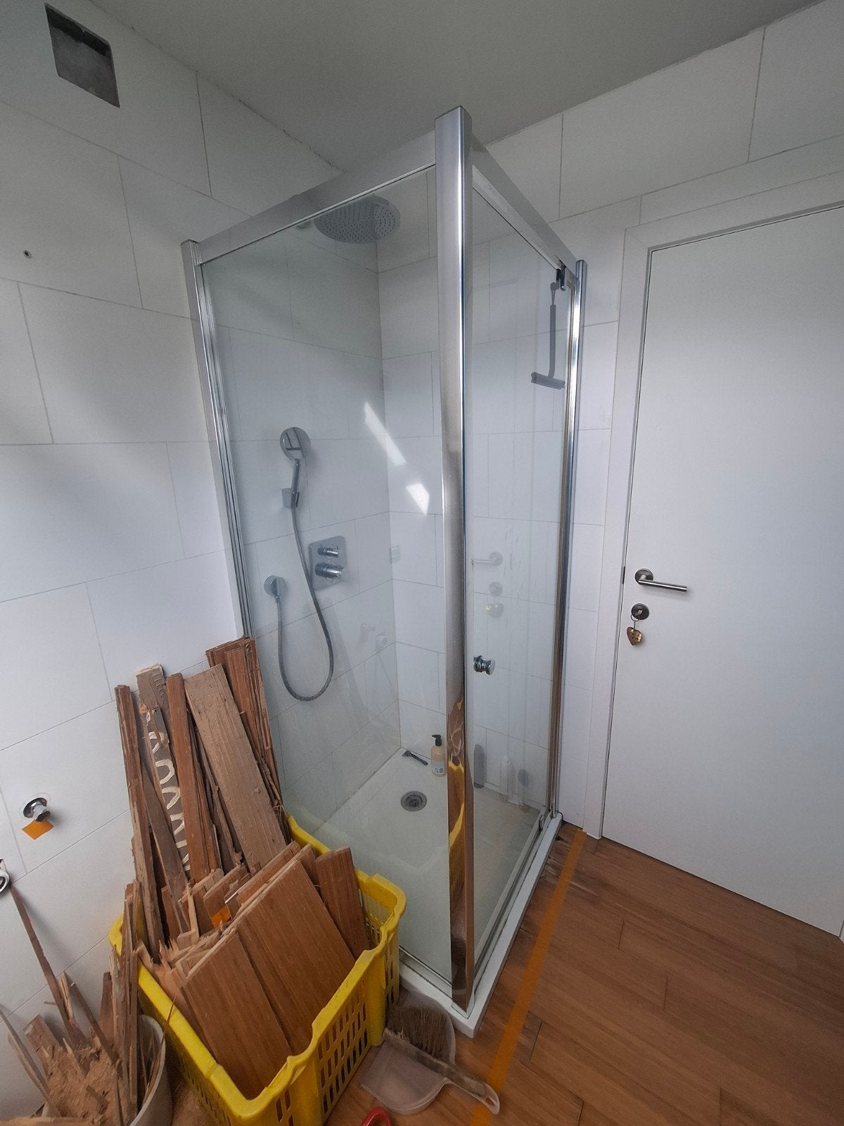 Douchecabine en douchebak 80x80, Ophalen, Gebruikt