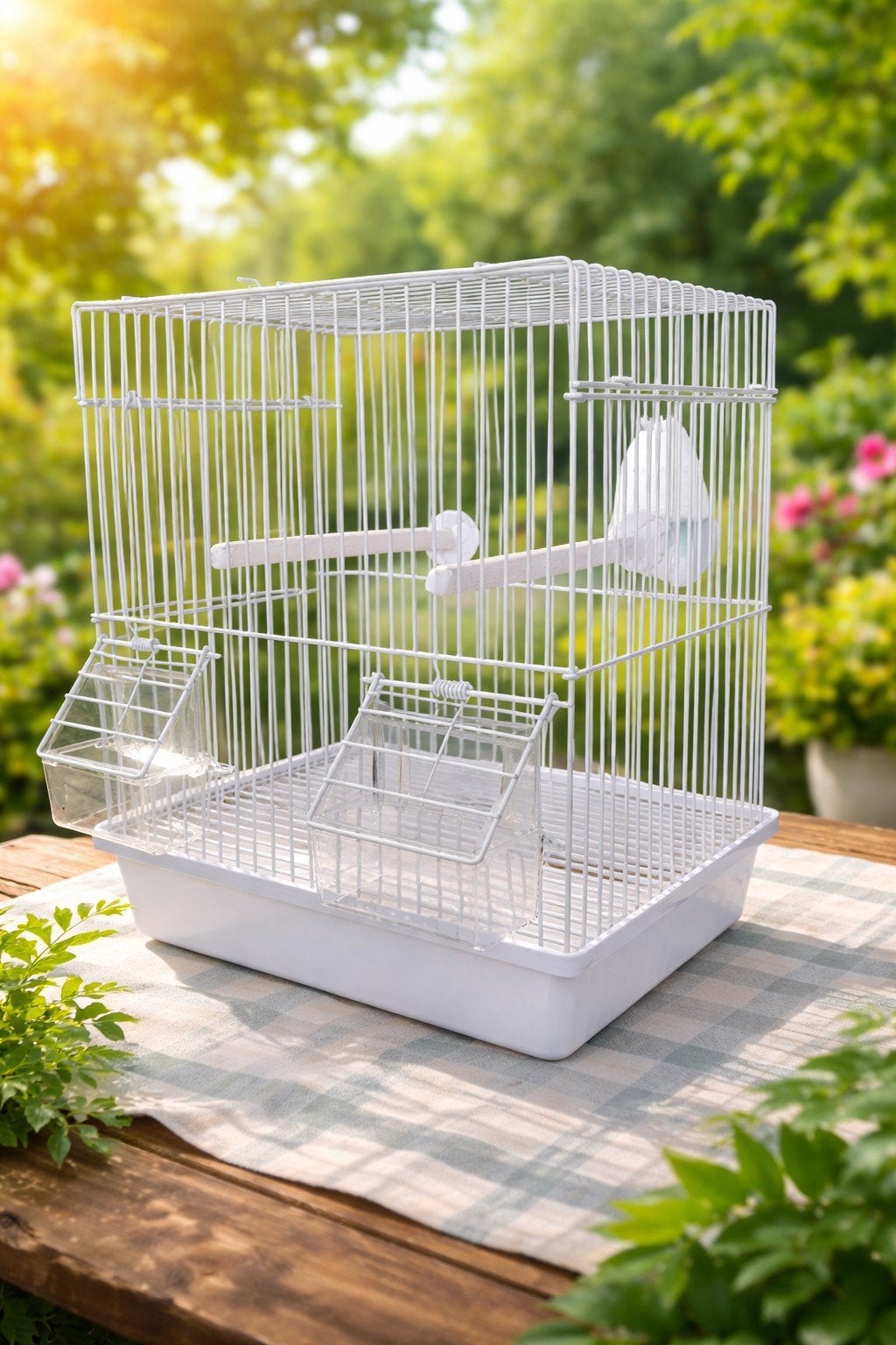 Petite cage de transport blanche 25 x 19 x 34, Animaux & Accessoires, Enlèvement