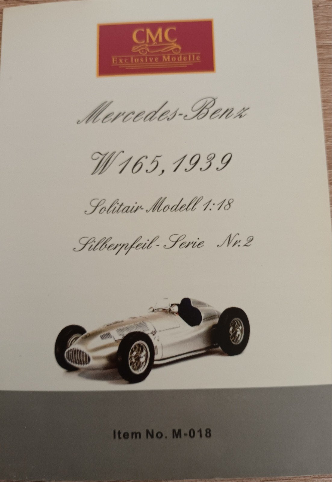CMC 1939 Mercedes Benz W165 Der Grobe Sieger Von Tripolis, Hobby & Loisirs créatifs, Enlèvement ou Envoi, Comme neuf, Voiture