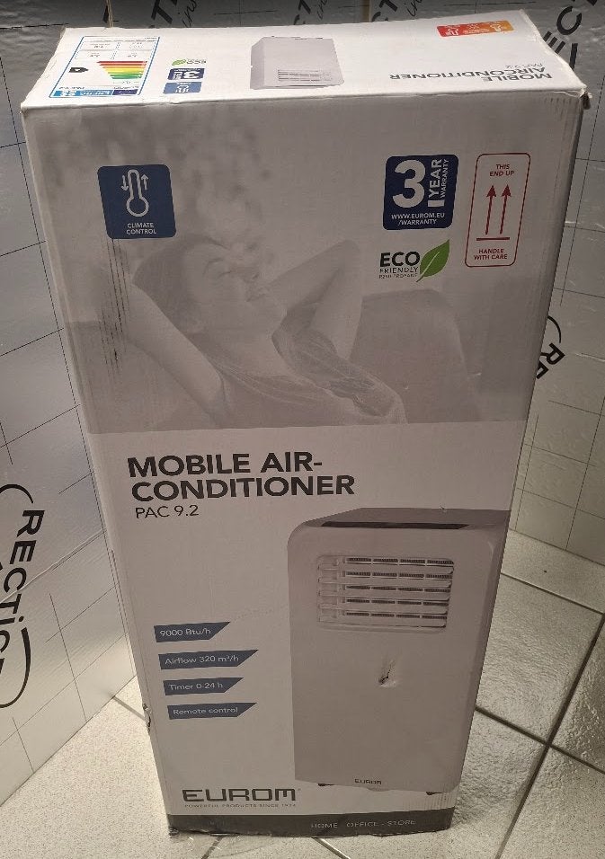 mobiele airco Eurom PAC 9.2 (topstaat), Elektronische apparatuur, Ophalen, Zo goed als nieuw, Koelen en Ontvochtigen, Afstandsbediening