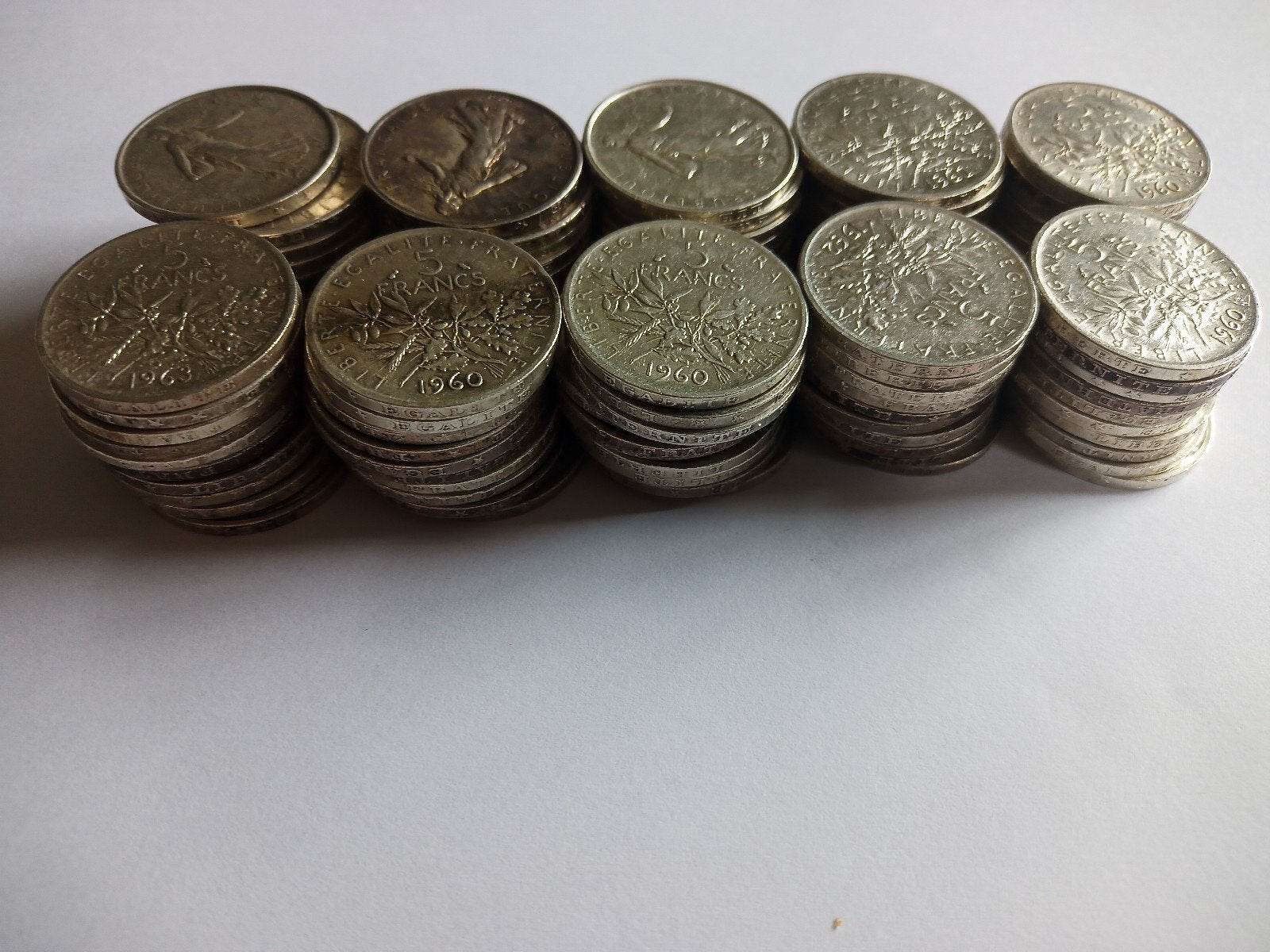 1kg Argent Net : 100* 5 francs semeuse Argent (83,5%), Timbres & Monnaies, Enlèvement, Argent